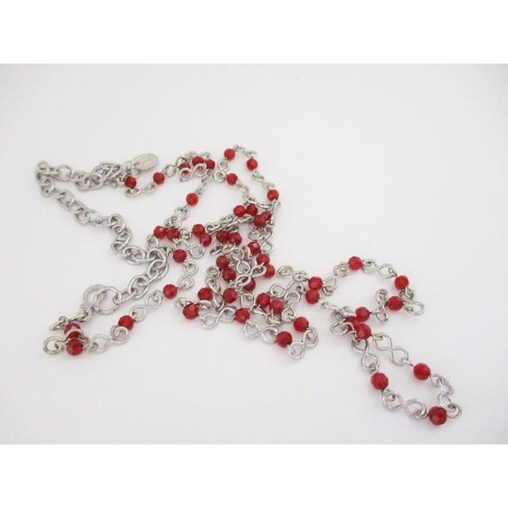 NWT Mialisia Infinity and Red 34" Necklace plus 6" Extender